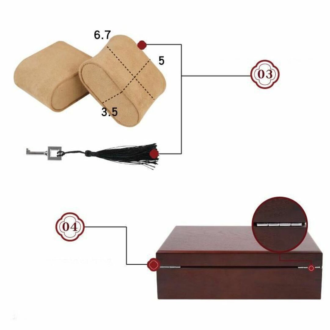 インテリア小物訳あり商品 ジュエリーボックス 時計収納ボックス ウッド 高級