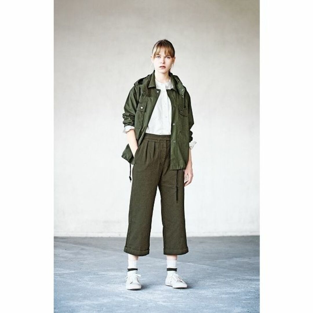 美品 LOOK使用 MHL. 18SS クロップド タックワイドパンツ 1-