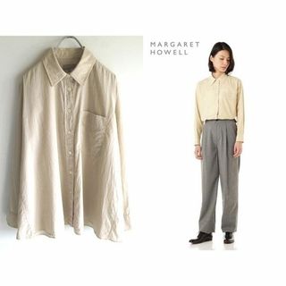 マーガレットハウエル(MARGARET HOWELL)のマーガレットハウエル 19AW WASHED COTTON シャツ 2 ゆったり(シャツ/ブラウス(長袖/七分))