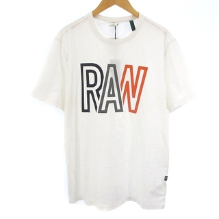 ジースター(G-STAR RAW)のジースターロウ Tシャツ カットソー 半袖 ロゴ プリント ホワイト M(Tシャツ/カットソー(半袖/袖なし))