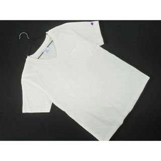 チャンピオン(Champion)のChampion チャンピオン Vネック ポケット Tシャツ sizeS/オフホワイト ■◆ メンズ(Tシャツ/カットソー(半袖/袖なし))