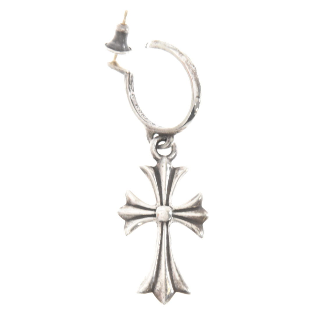 CHROME HEARTS クロムハーツ TINY CH CROSS タイニー CH クロス フープピアス シルバー