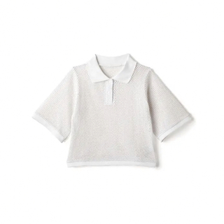 グレイル(GRL)のグレイル　襟付きメッシュショート丈ポロ(Tシャツ(半袖/袖なし))