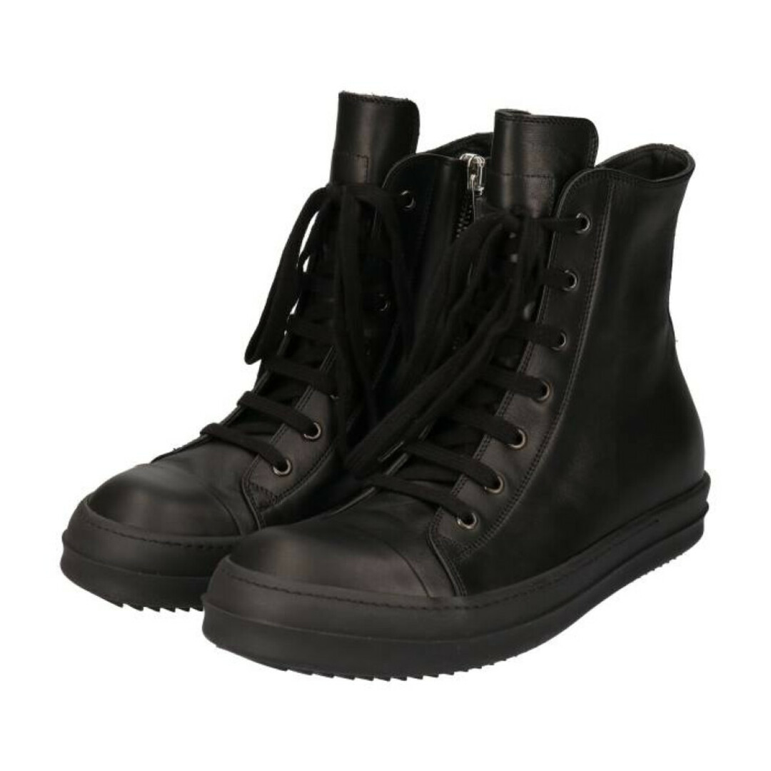 Rick Owens リックオウエンス 20SS RAMONES SNEAKERS ラモーンズハイカットスニーカー 41 ブラック RU20S7890-LPO