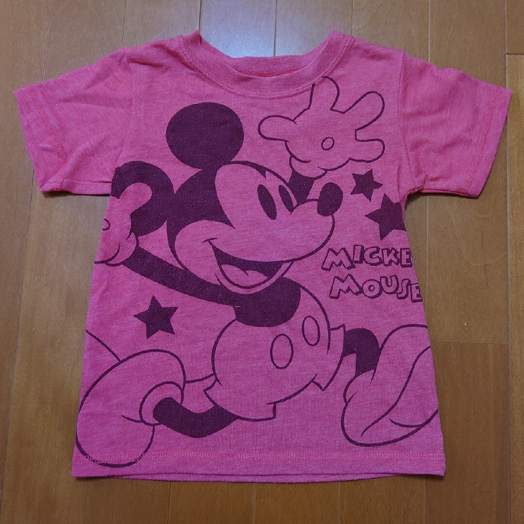 Disney(ディズニー)のDisney ミッキー Tシャツ 110 レッド キッズ/ベビー/マタニティのキッズ服男の子用(90cm~)(Tシャツ/カットソー)の商品写真