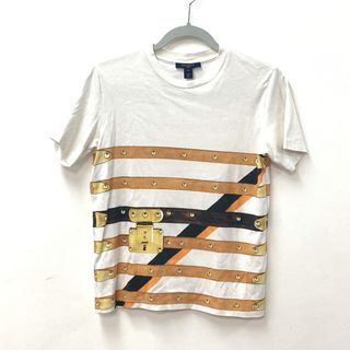 ルイヴィトン(LOUIS VUITTON)のルイヴィトン LOUIS VUITTON 伊勢丹新宿店 ポップアップ限定 TIME TRUNK トップス アパレル 半袖Ｔシャツ コットン ホワイト 美品(Tシャツ/カットソー(半袖/袖なし))