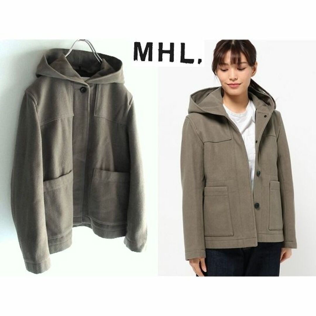 マーガレットハウエル MHL SOFT WOOL MELTON フーデッドコート