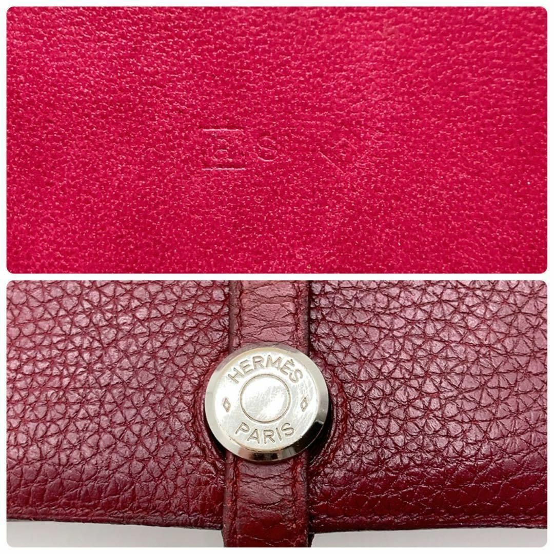 Hermes(エルメス)のエルメス トゴ ドゴンGM デュオ レザー ワインレッド 長財布 二つ折り 赤 レディースのファッション小物(財布)の商品写真