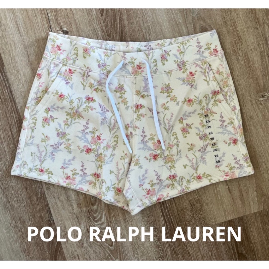 POLO RALPH LAUREN(ポロラルフローレン)のPOLO ラルフローレン　スエット　ショートパンツ　小さめサイズ　花柄　新品 レディースのパンツ(ショートパンツ)の商品写真