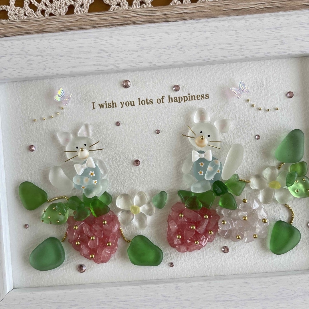 シーグラスアート *flower of happiness 幸せの花*|ハンドメイド・手芸 シーグラスアート *flower of happiness 幸せの花*|ハンドメイド・手芸