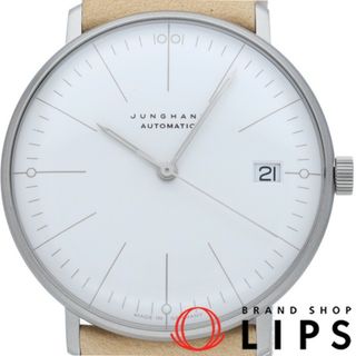 ユンハンス(JUNGHANS)のユンハンス マックス ビル クライネ オートマチック ウォッチ 34mm  027 4004 04 箱 保証書 SS/革 ユニセックス時計 ホワイト 美品 【新品】(腕時計)