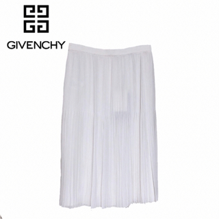 ジバンシィ(GIVENCHY)の【新品】確実正規品 GIVENCHY ジバンシィ プリーツ スカート ホワイト(ロングスカート)