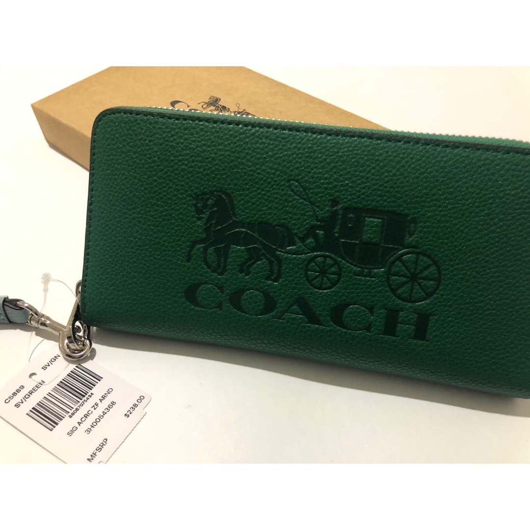 COACH(コーチ)の☆フォロワー様限定☆ 新品　coach コーチ　長財布　グリーン　c3548 メンズのファッション小物(長財布)の商品写真