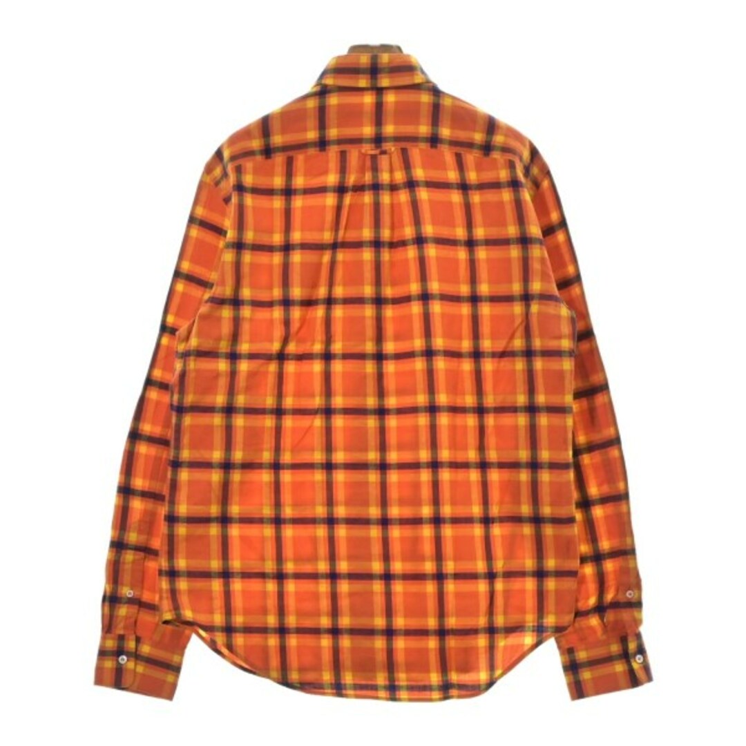 LOEWE ロエベ カジュアルシャツ 4(XL位) オレンジx黄x紺(チェック