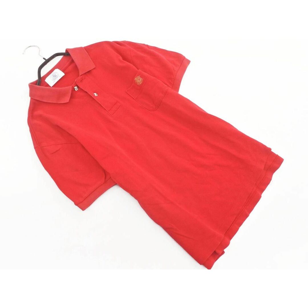J.PRESS(ジェイプレス)のJ.PRESS ジェイプレス ロゴ 刺繍 ポケット 半袖 ポロシャツ sizeL/赤 ■◆ メンズ メンズのトップス(ポロシャツ)の商品写真