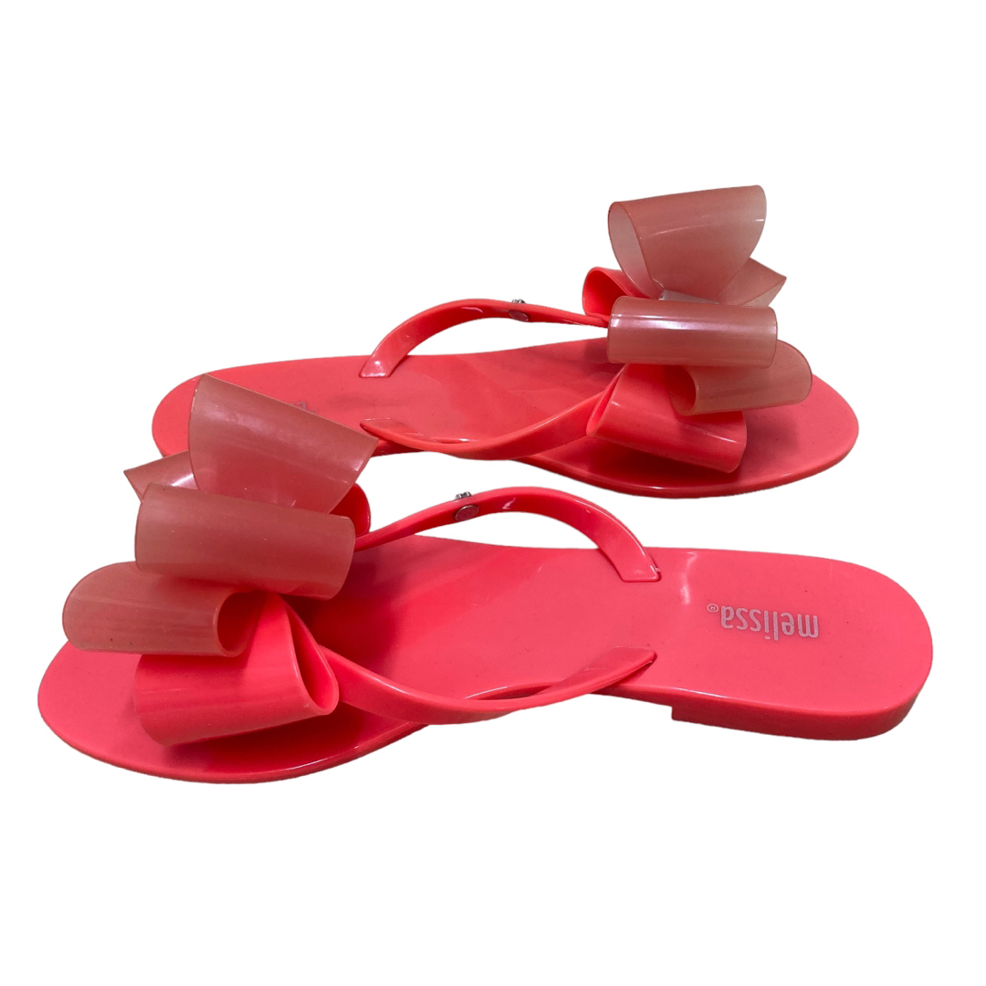 melissa(メリッサ)のメリッサ リボンサンダル 37 23.5cm ピンク系 ラバーAL258 レディースの靴/シューズ(サンダル)の商品写真