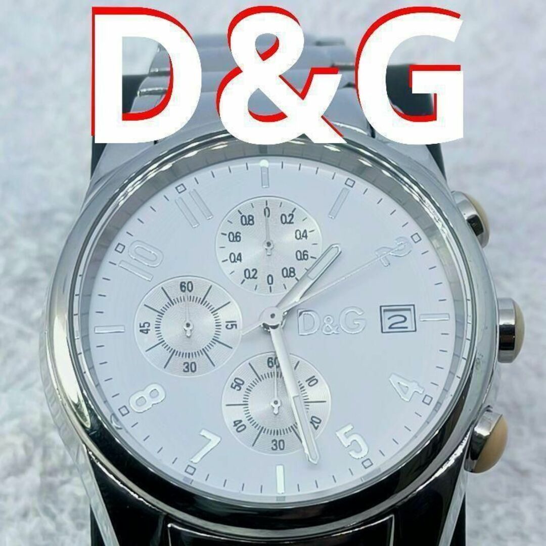 動作品　DOLCEGABBANA　腕時計　ドルチェ＆ガッバーナ　ホワイト　メンズ