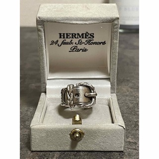 HERMESエルメスベルト型指輪リングシルバー箱付き56　16号