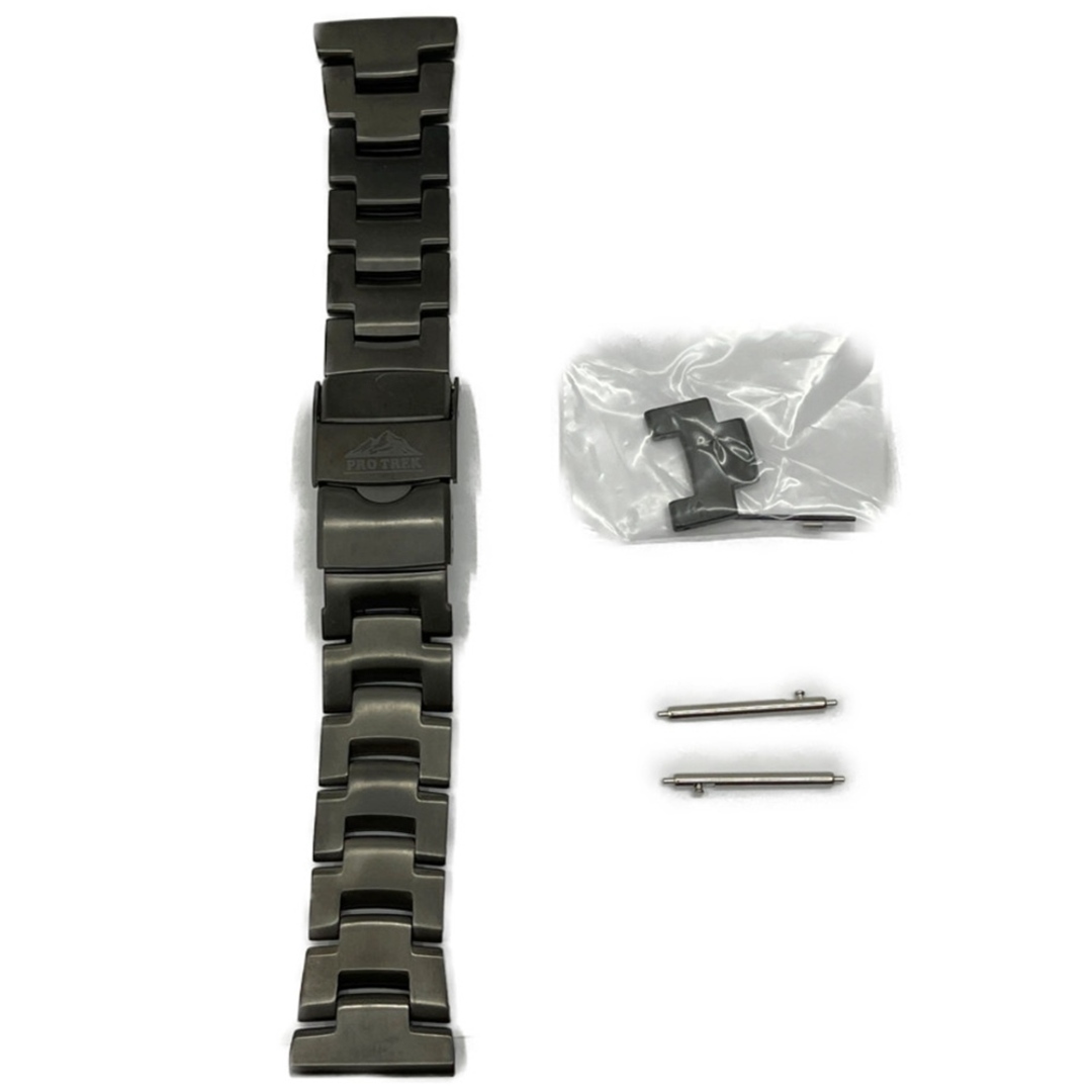 ◇◇CASIO カシオ 腕時計 TREK 黒(濃いグレー) PRO チタンベルトのみ Bランク