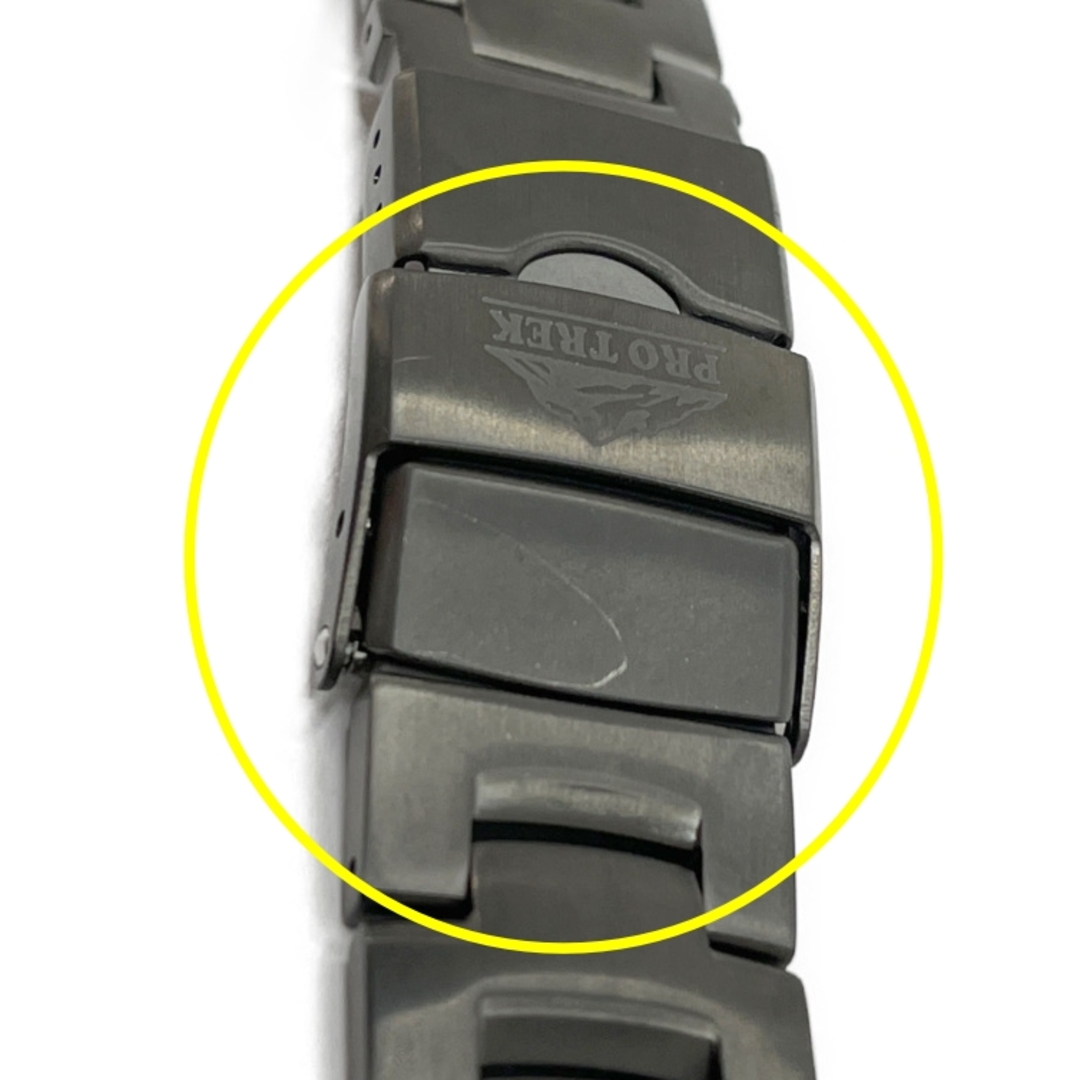 CASIO(カシオ)の◆◆CASIO カシオ 腕時計 PRO TREK　チタンベルトのみ 濃いグレー メンズの時計(金属ベルト)の商品写真