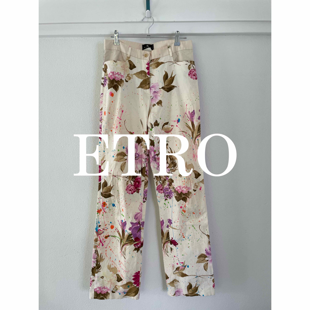 ETRO エトロ　パンツ　総柄　フローラル　花柄　ロングパンツその他