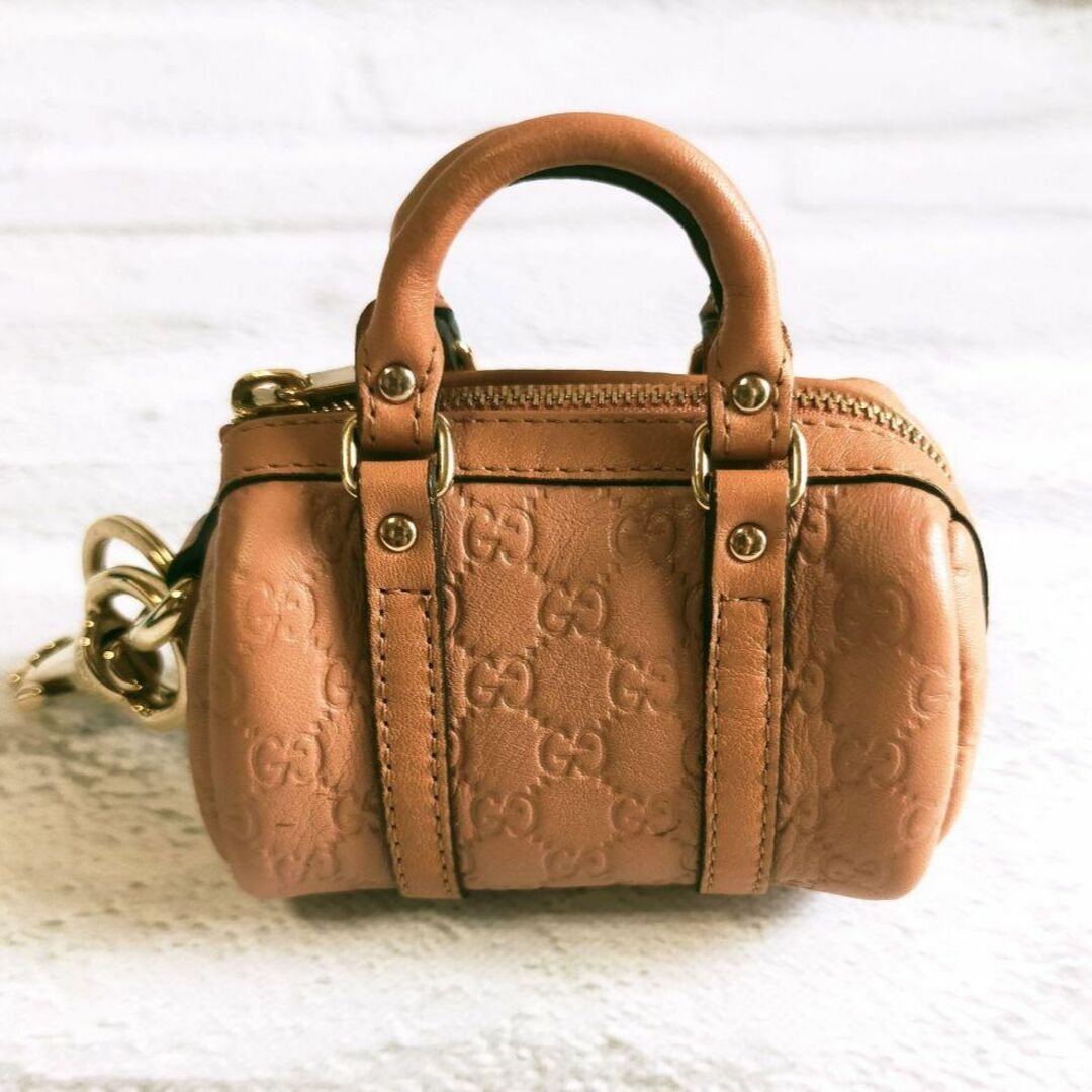 Gucci - GUCCI グッチ ボストンバッグ型 レザー チャーム AU158の通販
