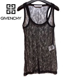 ジバンシィ(GIVENCHY)の【新品】GIVENCHY ジバンシィ フローラル レース ノースリーブ ブラック(カットソー(半袖/袖なし))