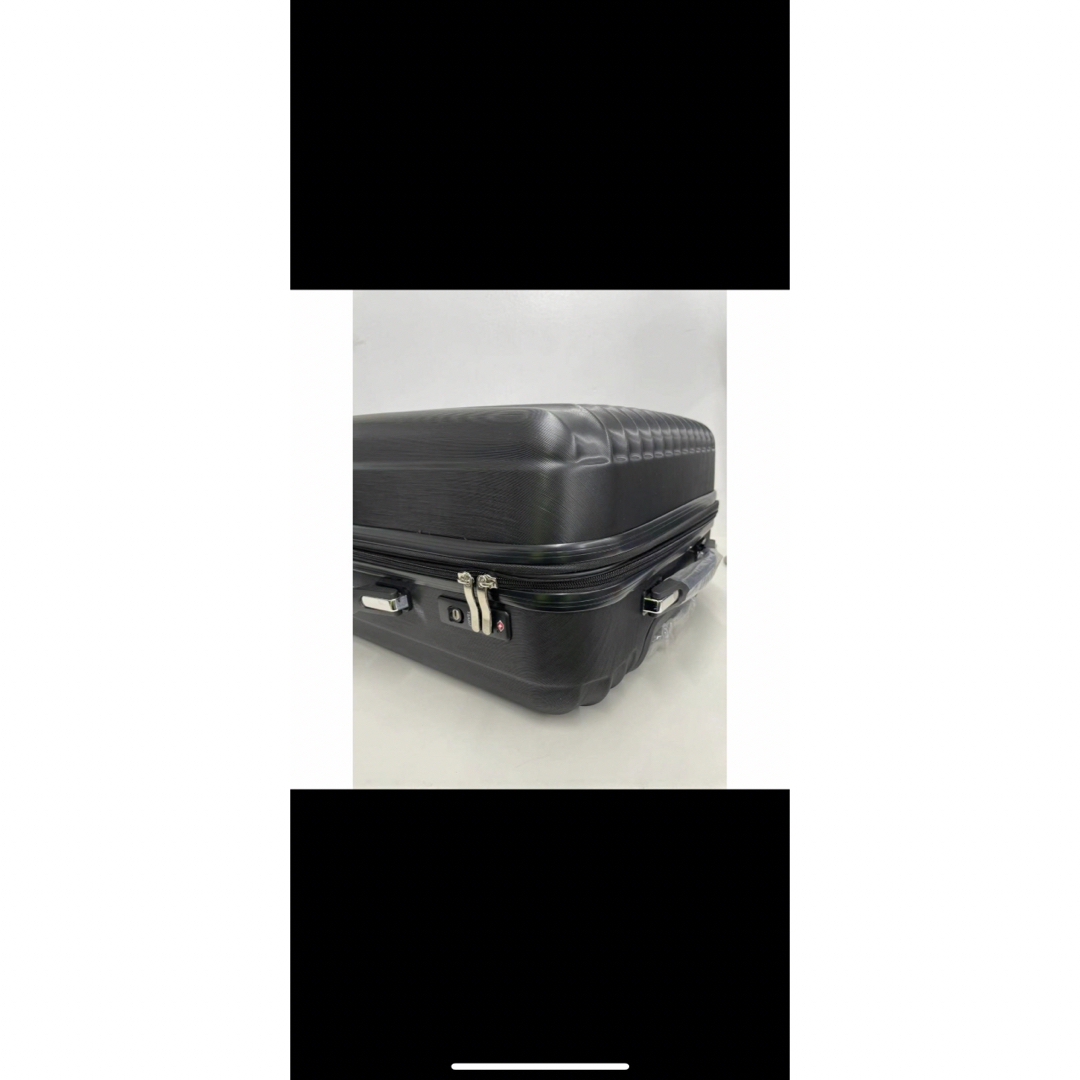 キャリーケース 黒 Lサイズ 大容量 新品 拡張機能付き スーツケース 2
