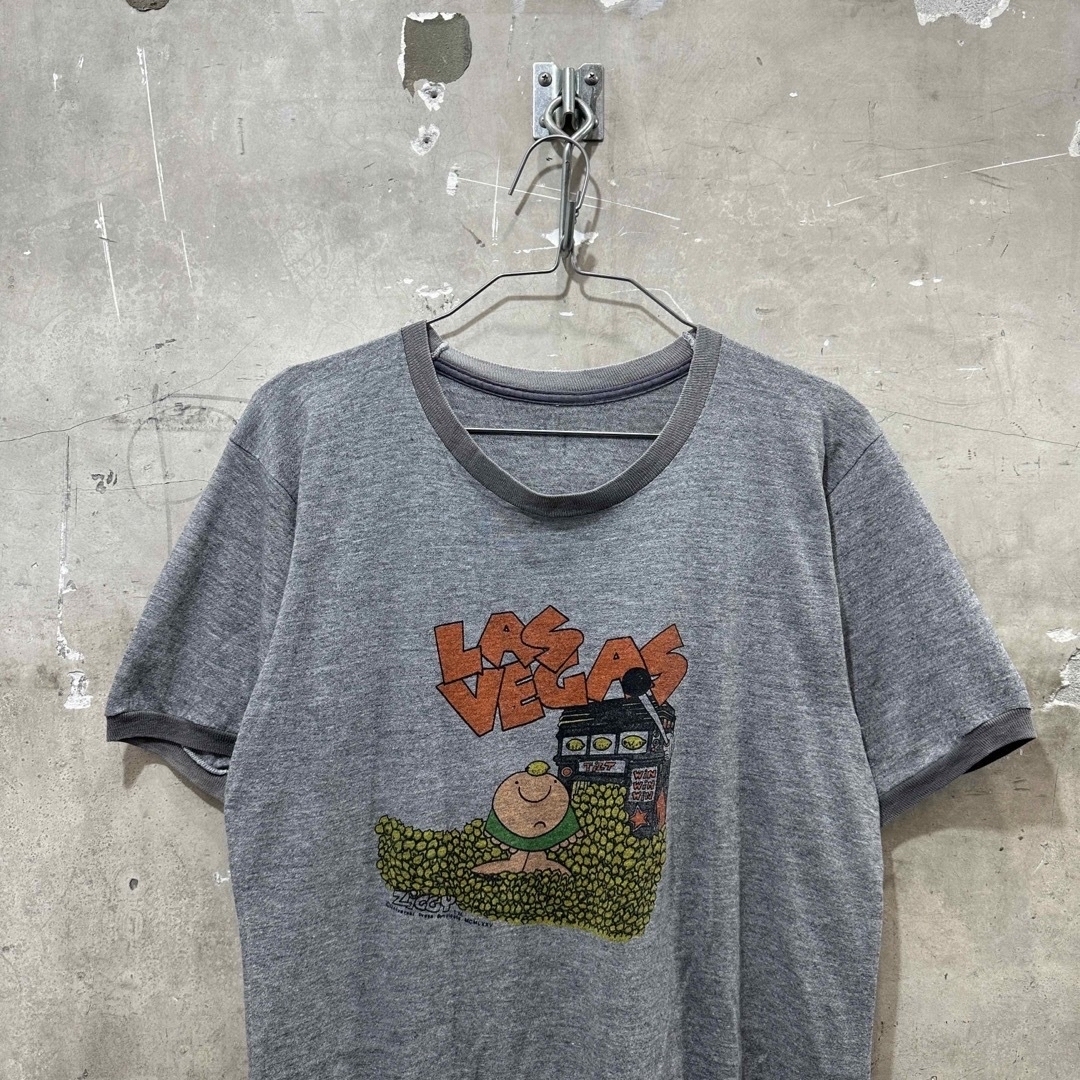 USAビンテージLAS VEGAS ラスベガス スーベニアリンガーTシャツ