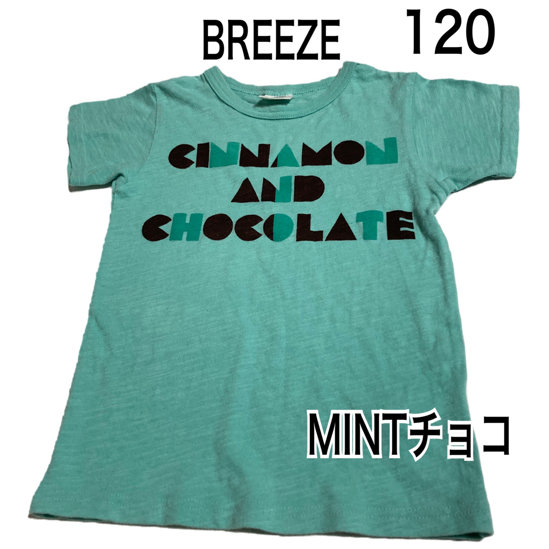 BREEZE(ブリーズ)のチョコミントアイス色 涼しい 120 BREEZE Tシャツ キッズ/ベビー/マタニティのキッズ服女の子用(90cm~)(Tシャツ/カットソー)の商品写真