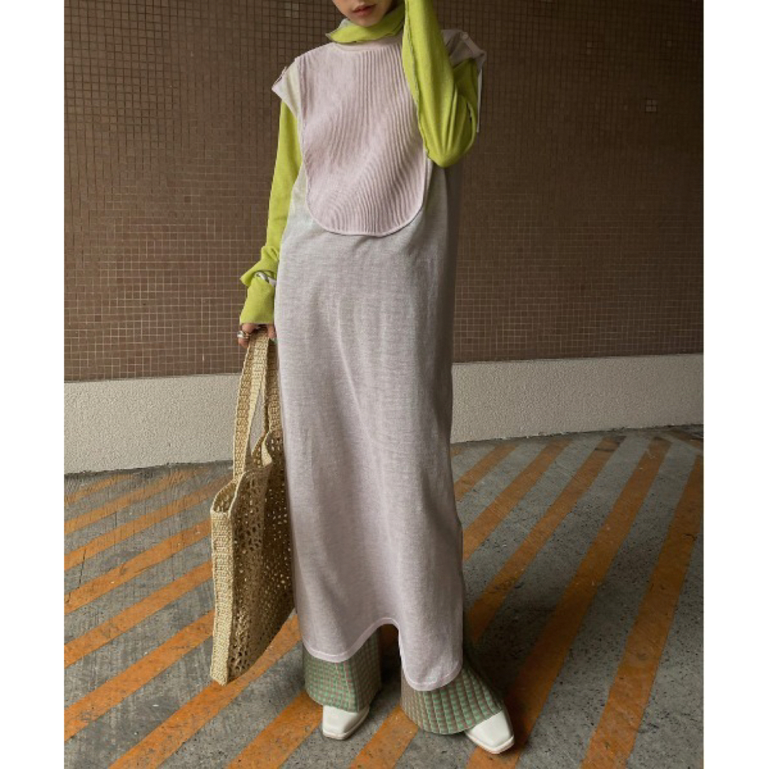 ＊美品＊ アメリ SHIRT LIKE SHEER KNIT DRESS