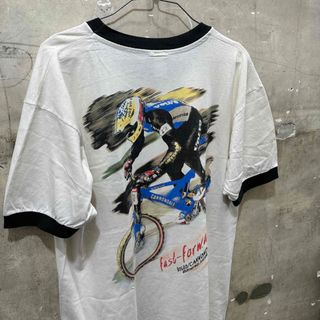 キャノンデール(Cannondale)のUSA製ビンテージ古着 キャノンデール リンガーTシャツ マウンテンバイクレース(Tシャツ/カットソー(半袖/袖なし))