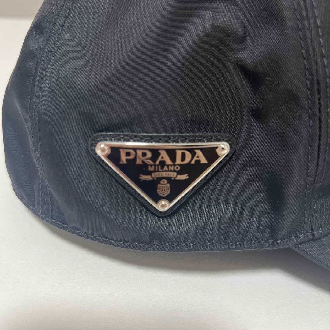 PRADA(プラダ)のPRADA Re-Nylon ベースボールキャップ ナイロン ブラック メンズの帽子(キャップ)の商品写真