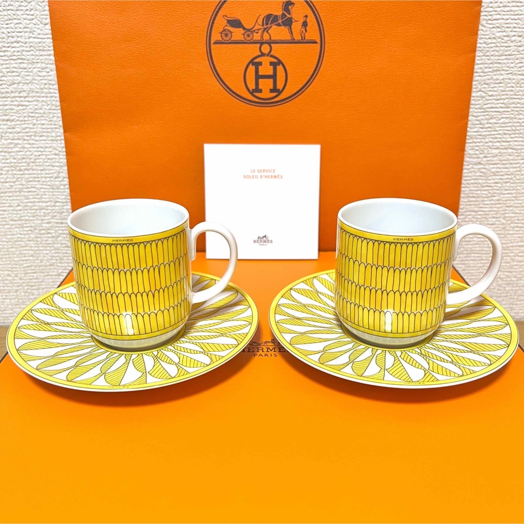 新品未使用エルメスHERMES パシフォリア　ティーカップソーサー 2客セット