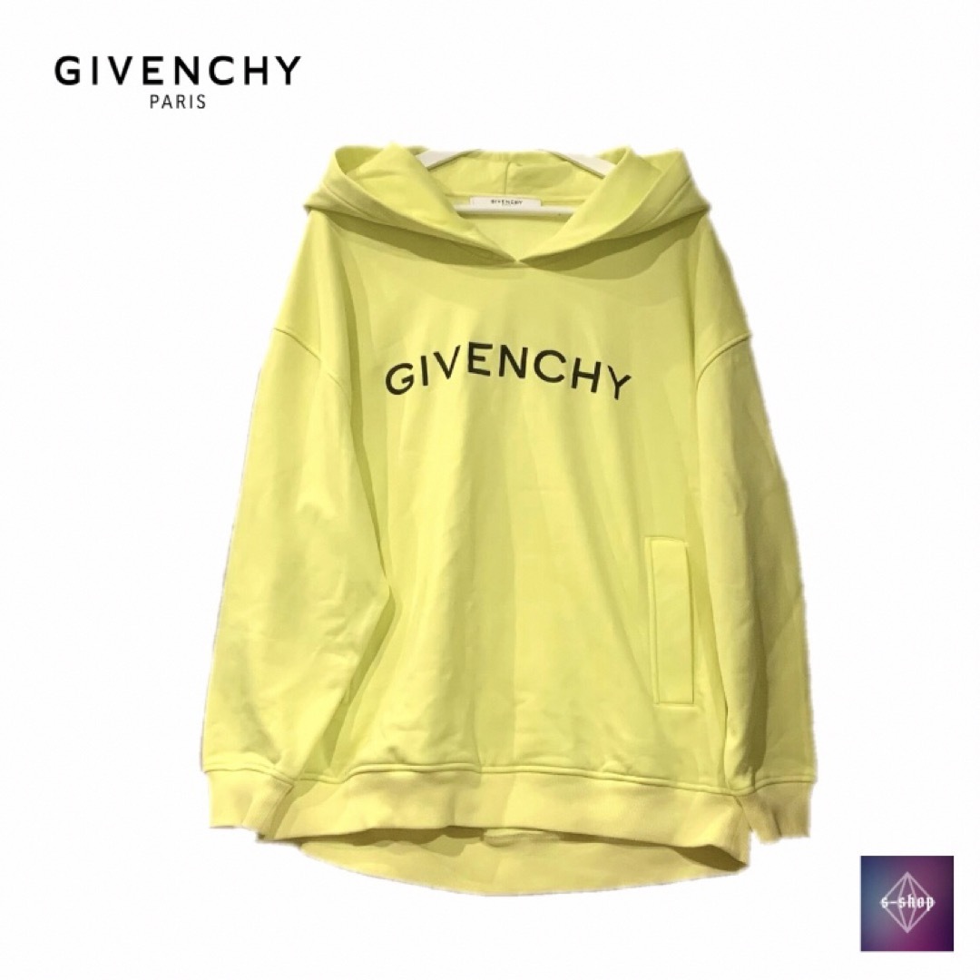 GIVENCHY(ジバンシィ)の【極美品】  ジバンシィ プルオーバーパーカー フード トップス イエロー メンズのトップス(パーカー)の商品写真