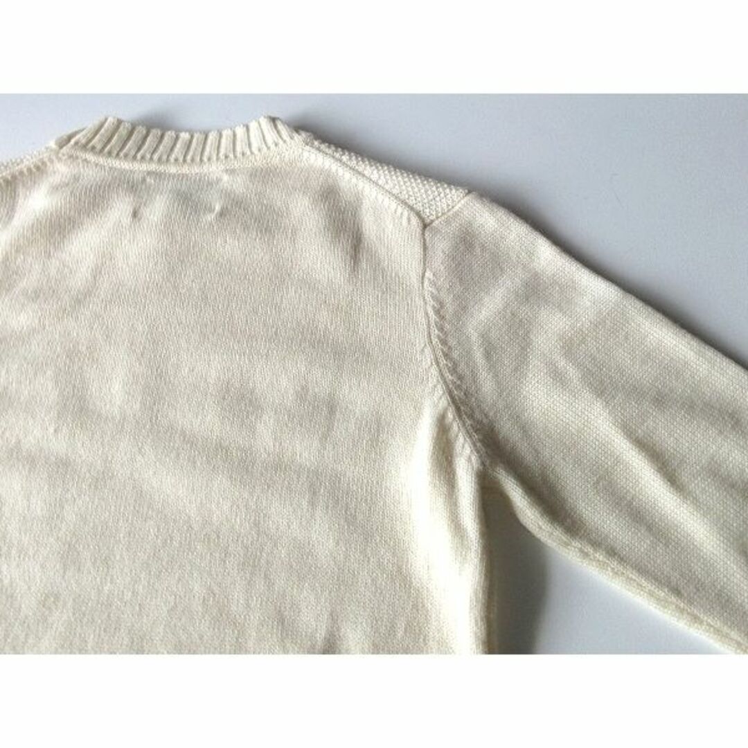 MHL.(エムエイチエル)のMHL. BASIC WOOL ポイントケーブル編み ニット L エクリュ メンズのトップス(ニット/セーター)の商品写真