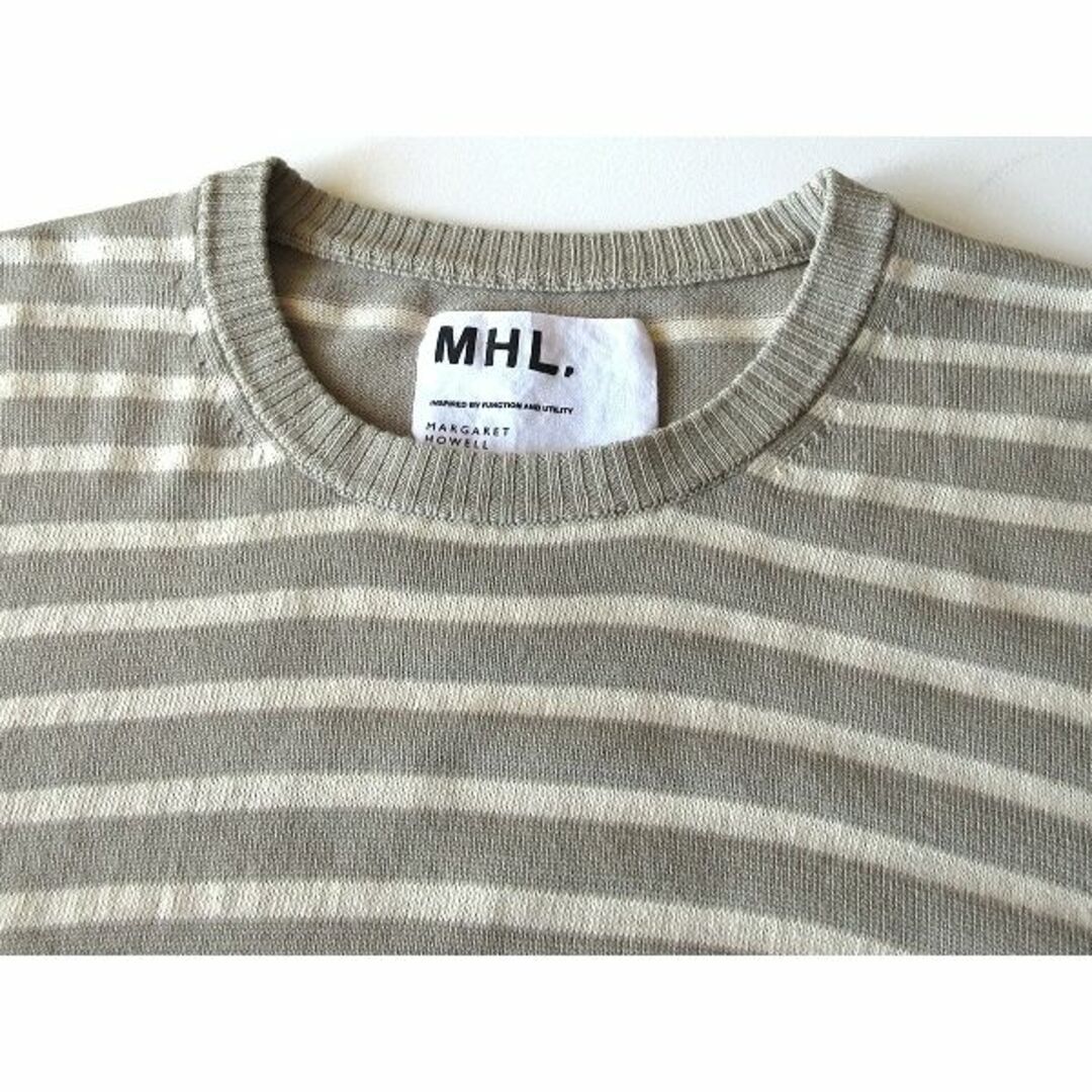 MHL. - MHL. ウールコットンリネンボーダーニット 2 日本製の通販 by