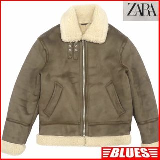 ZARA - ZARAﾑｰﾄﾝ調ﾌｪｲｸｽｴｰﾄﾞﾚｻﾞｰﾎﾞｱｼﾞｬｹｯﾄの通販 by Mino's shop｜ザラ