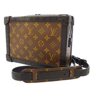 ルイヴィトン(LOUIS VUITTON)のルイヴィトン ショルダーバッグ モノグラム ソフトトランク N98255 クロコ ブラック 黒 ブラック メンズ(ショルダーバッグ)