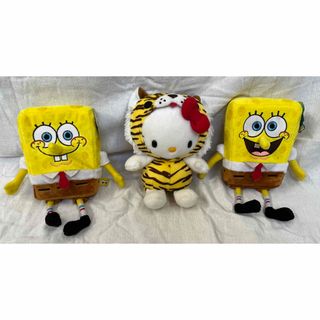 サンリオ(サンリオ)のHello KittyとSpongeBobのぬいぐるみ、キャラクターグッズ(キャラクターグッズ)