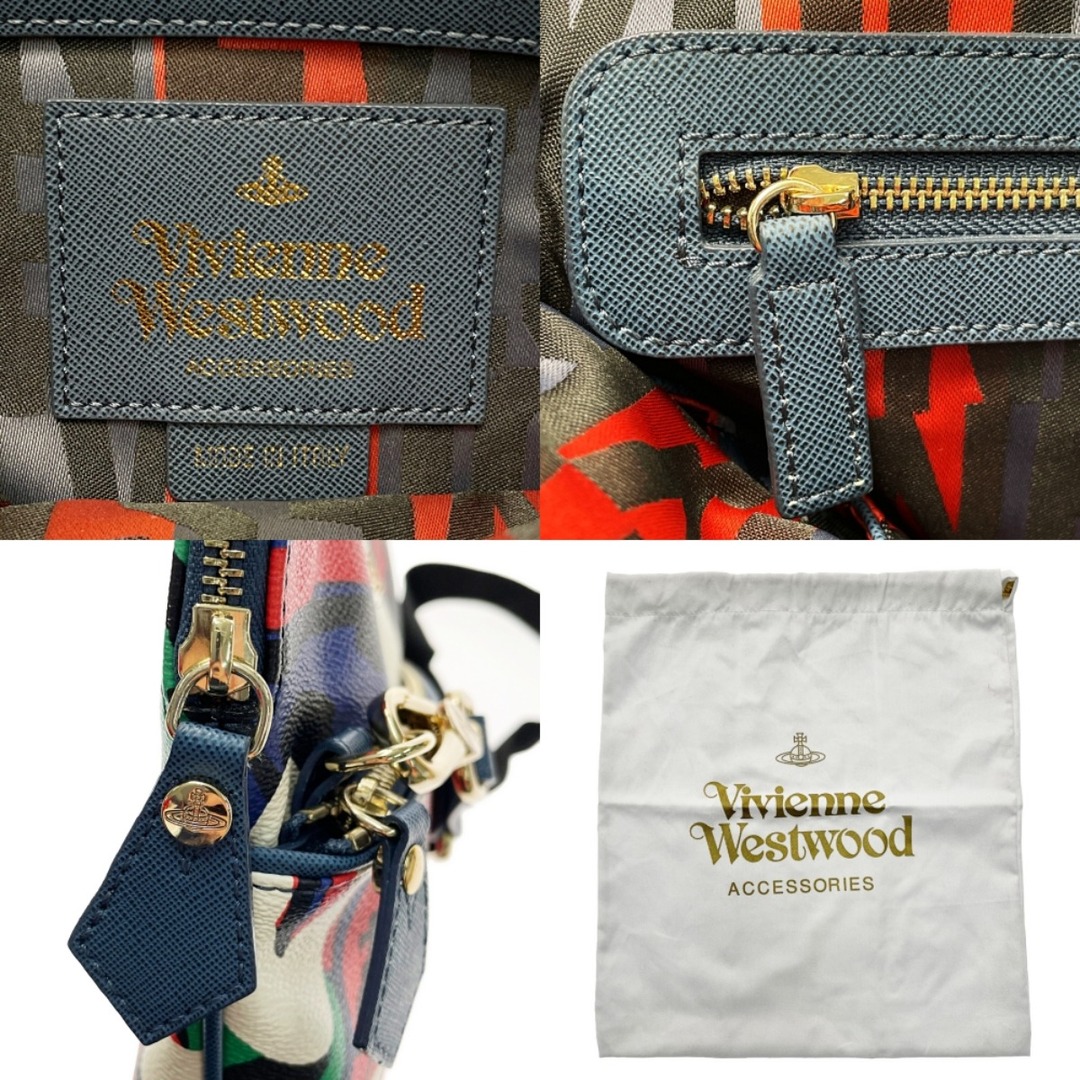 Vivienne Westwood(ヴィヴィアンウエストウッド)の☆☆Vivienne Westwood ヴィヴィアン・ウエストウッド ロゴマニア ショルダーバッグ マルチカラー レオパード PVC×レザー 布袋有 レディースのバッグ(ショルダーバッグ)の商品写真