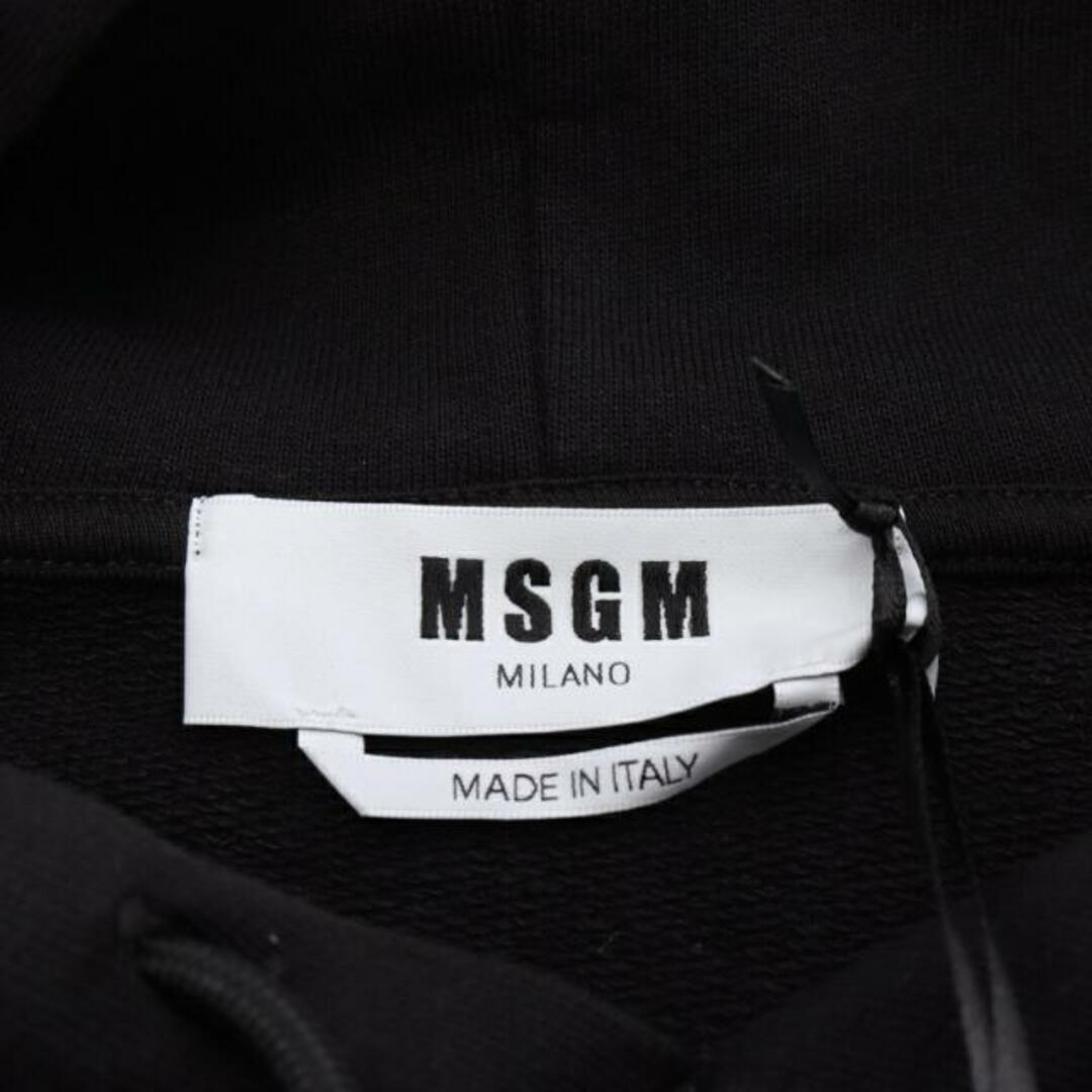 MSGM(エムエスジイエム)の プルオーバーパーカー ブラック ボックスロゴ メンズのトップス(パーカー)の商品写真
