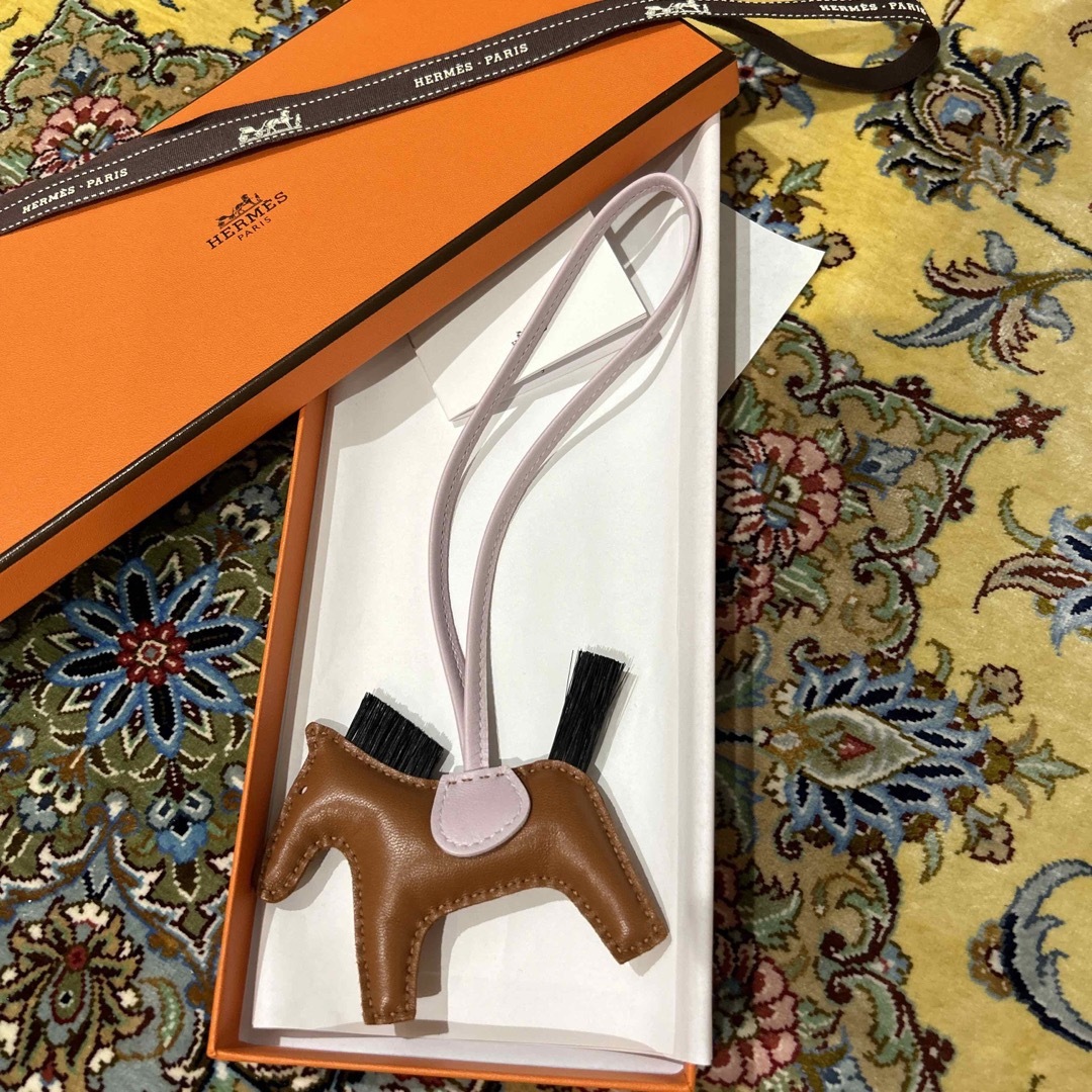 【新品未使用】HERMES エルメス　ロデオpm ホースヘア　ブラウン