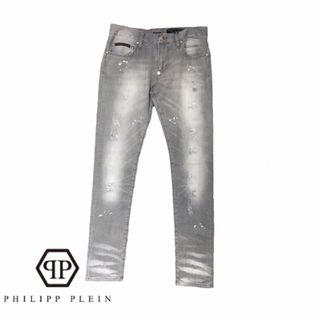 【新品】PHILIPP PLEIN フィリッププレイン ライトグレー ジーンズ(デニム/ジーンズ)