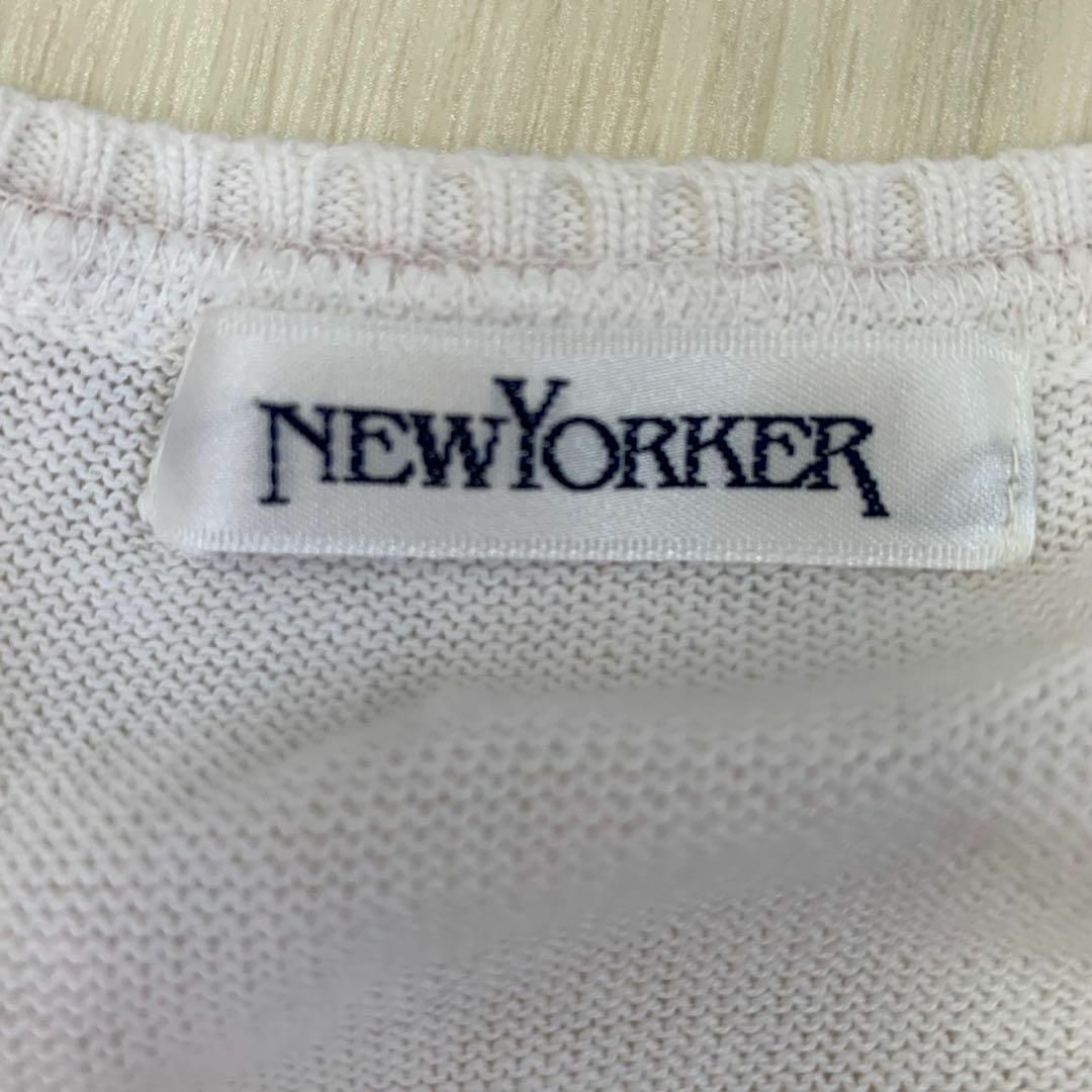 NEWYORKER(ニューヨーカー)のNEWYORKER ニューヨーカー　17号　半袖　ニット　半袖ニット　日本製 レディースのトップス(Tシャツ(半袖/袖なし))の商品写真
