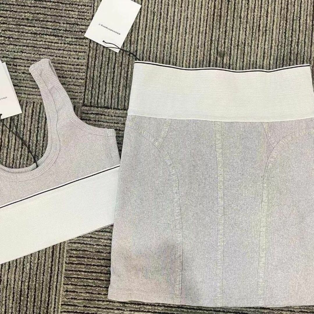 独創的 新品Alexanderwangブラトップ ミニスカートセット ショート