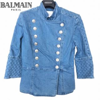 バルマン(BALMAIN)の【新品】確実正規品 BALMAIN バルマン キルティング ジャケット ブルー(ミリタリージャケット)