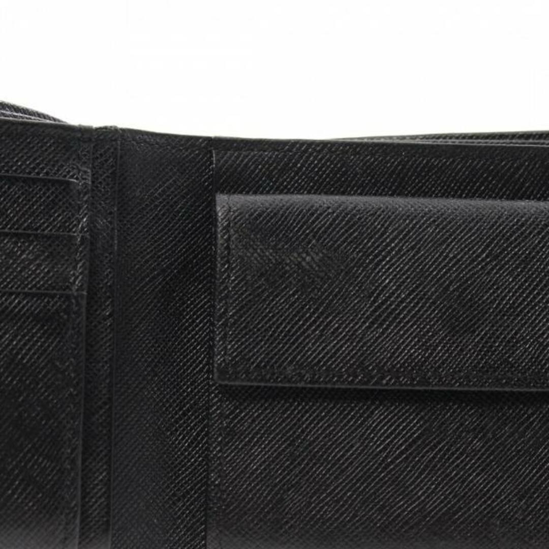 BURBERRY(バーバリー)の 二つ折り財布 レザー ブラック ロゴ型押し メンズのファッション小物(折り財布)の商品写真