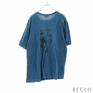 ヨウジヤマモトプールオム(Yohji Yamamoto POUR HOMME)の Tシャツ ベースボールプリント ブルー(Tシャツ/カットソー(半袖/袖なし))