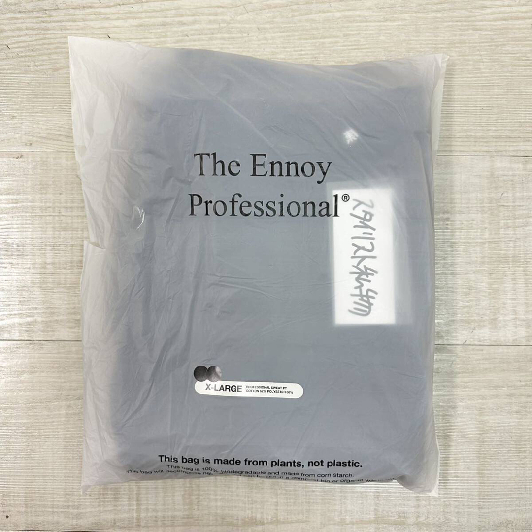 【Ennoy】スタイリスト私物 SWEAT PANTS BLACK/XL黒刺繍